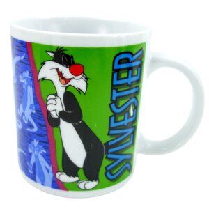 Vintage 1998 Sylvester Looney Tunes Warner Bros Ceramic Coffee Cup‎ Mug